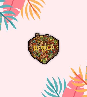 Africa Country Wooden Fridge Magnet Sticker Refrigerator Door, Home & Kitchen Decor Accessories Travel Souvenir Stylish Gift Item